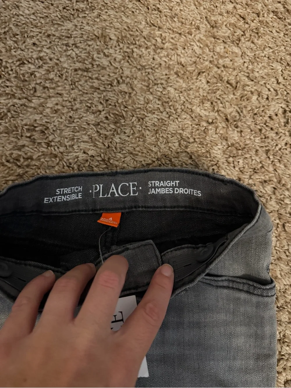 The Children's Place Black/Grey Wash straight Jeans